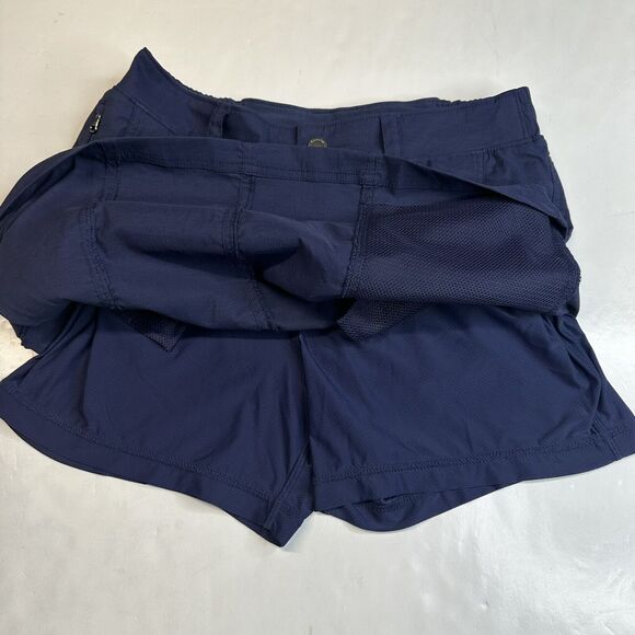 Duluth Trading Dry On The Fly Skort 6 Navy Blue Flex Active Skirt/Shorts EUC - Picture 11 of 11